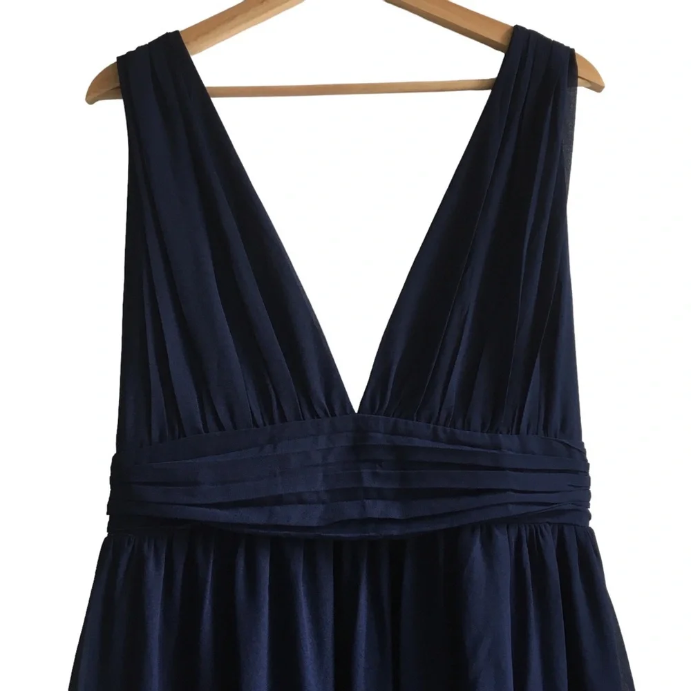 Lulu’s Heavenly Hues Navy Blue Maxi Dress Size Large - Picture 5 of 17